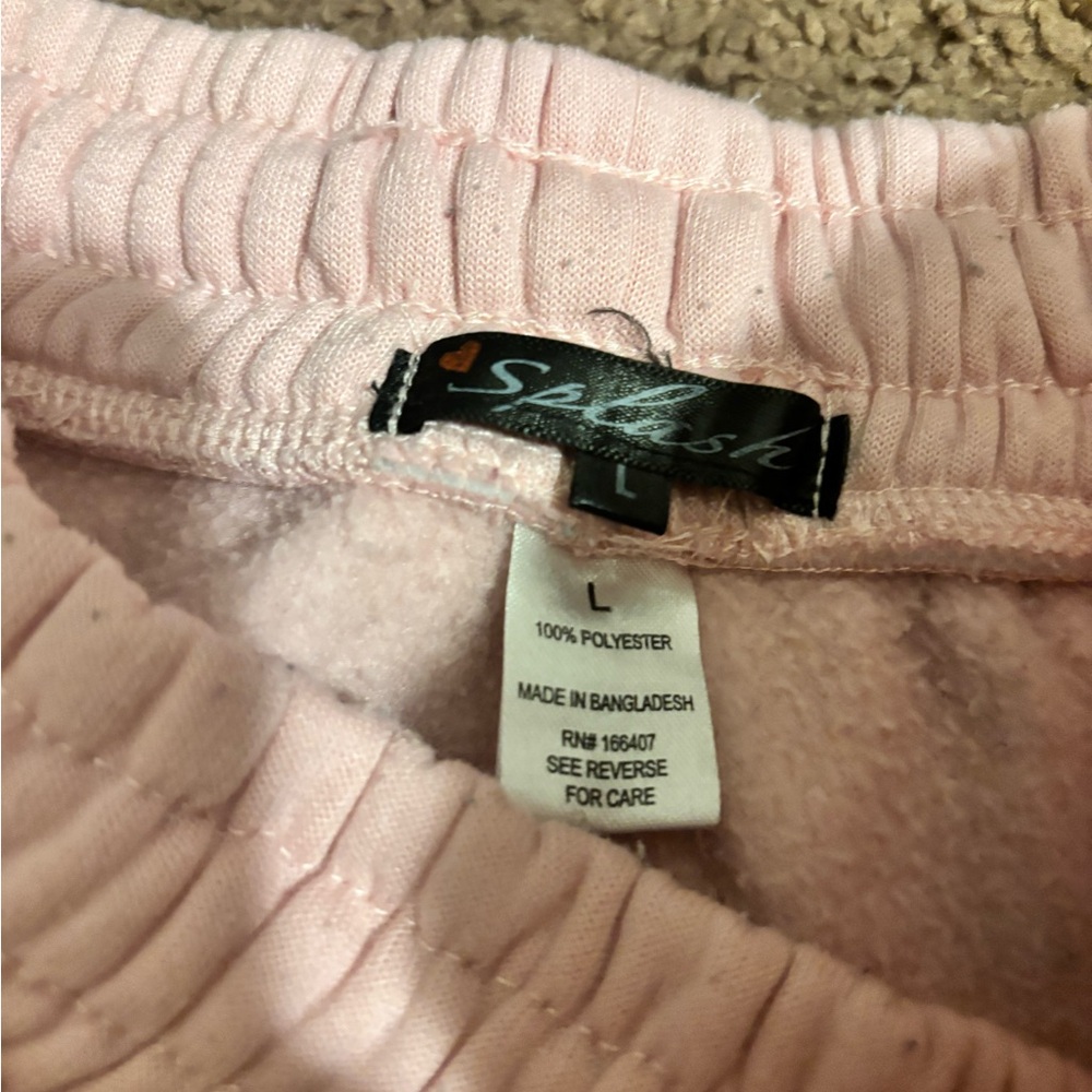 Splash Light Pink Ribbed Top